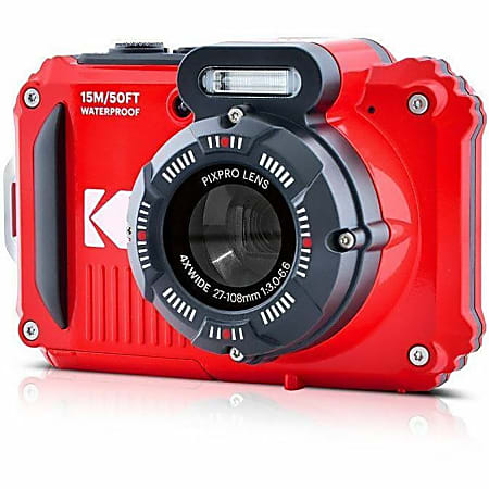 Kodak PIXPRO wpz2 16 Megapixel Compact Camera Red 1920 x 1080
